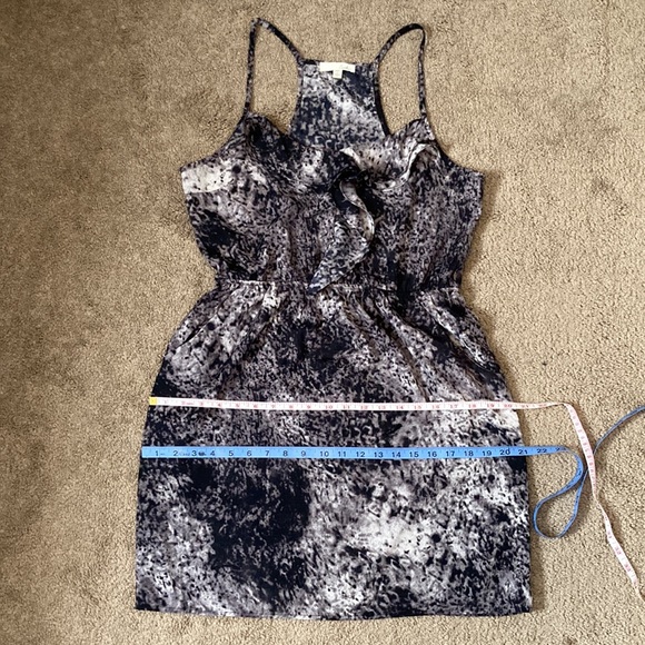 Lush black & grey spotted like patterned, spaghetti strap vacation dress, Large - Picture 11 of 13